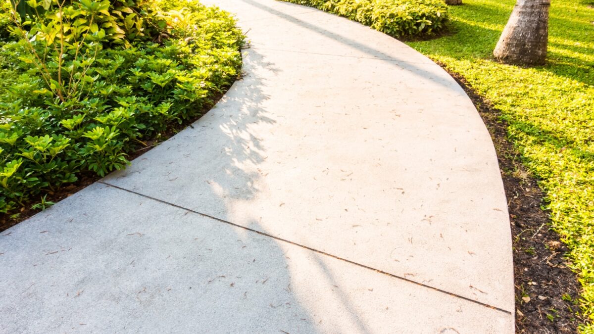 chemin pierre dans jardin