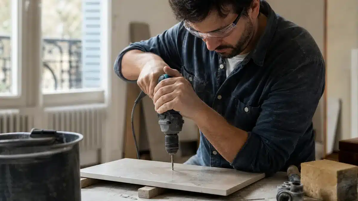 Comment percer dans du carrelage sans le casser ? Forets, préparation et étapes