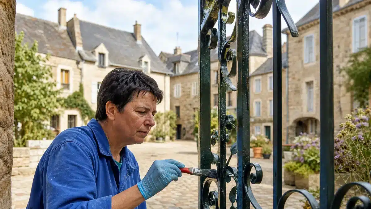 Peindre un portail en fer : décapage, traitement de la rouille et choix de peinture